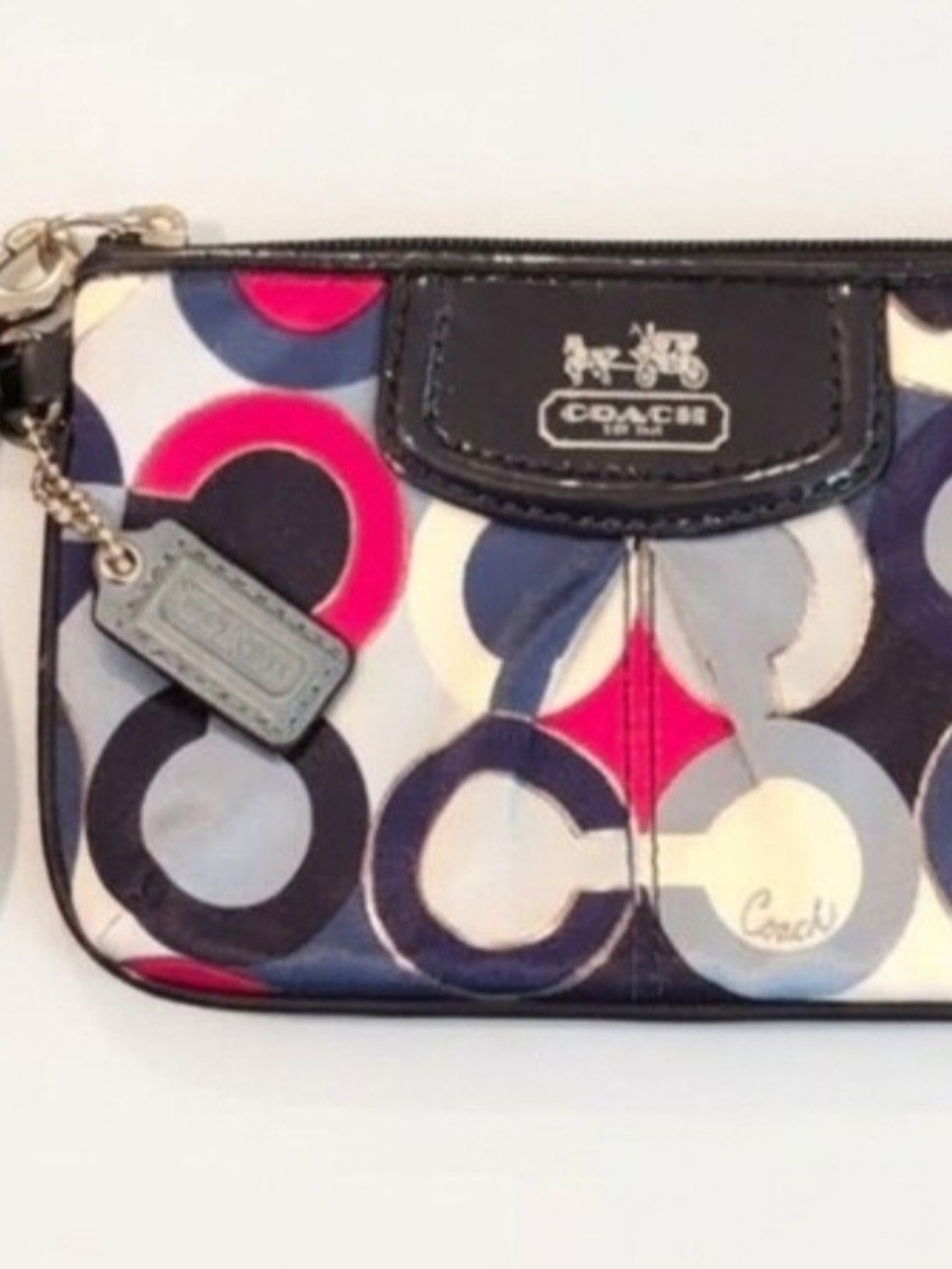 Coach Madison Op Art Scarf Print Wristlet